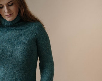 Mother's day alpaca turtleneck sweater, Alpaca Wool Sweater Women, green soft alpaca sweater, alpaca pullover ladies,