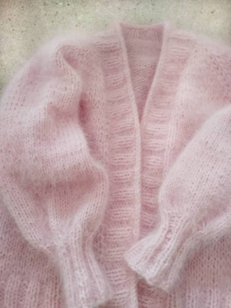 angora cropped cardigan