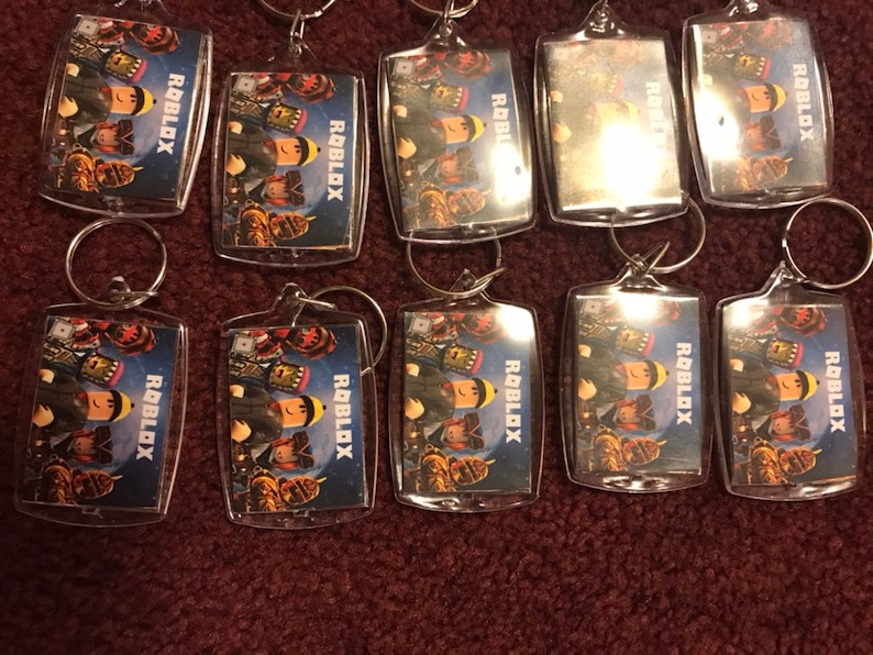 Roblox Keychain Party Favor Set of Qty 10 Etsy