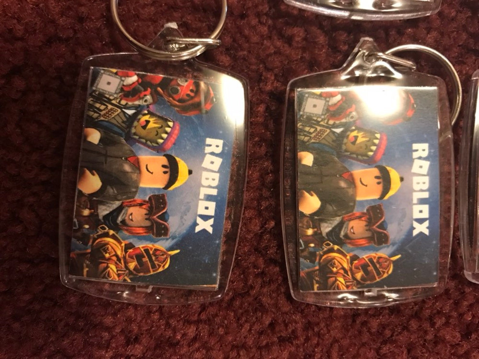 Roblox Keychain Party Favor Set of Qty 5 Etsy