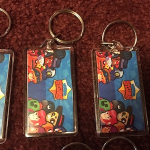 BRAWL STARS Keychains Party Favor Set of Qty 5