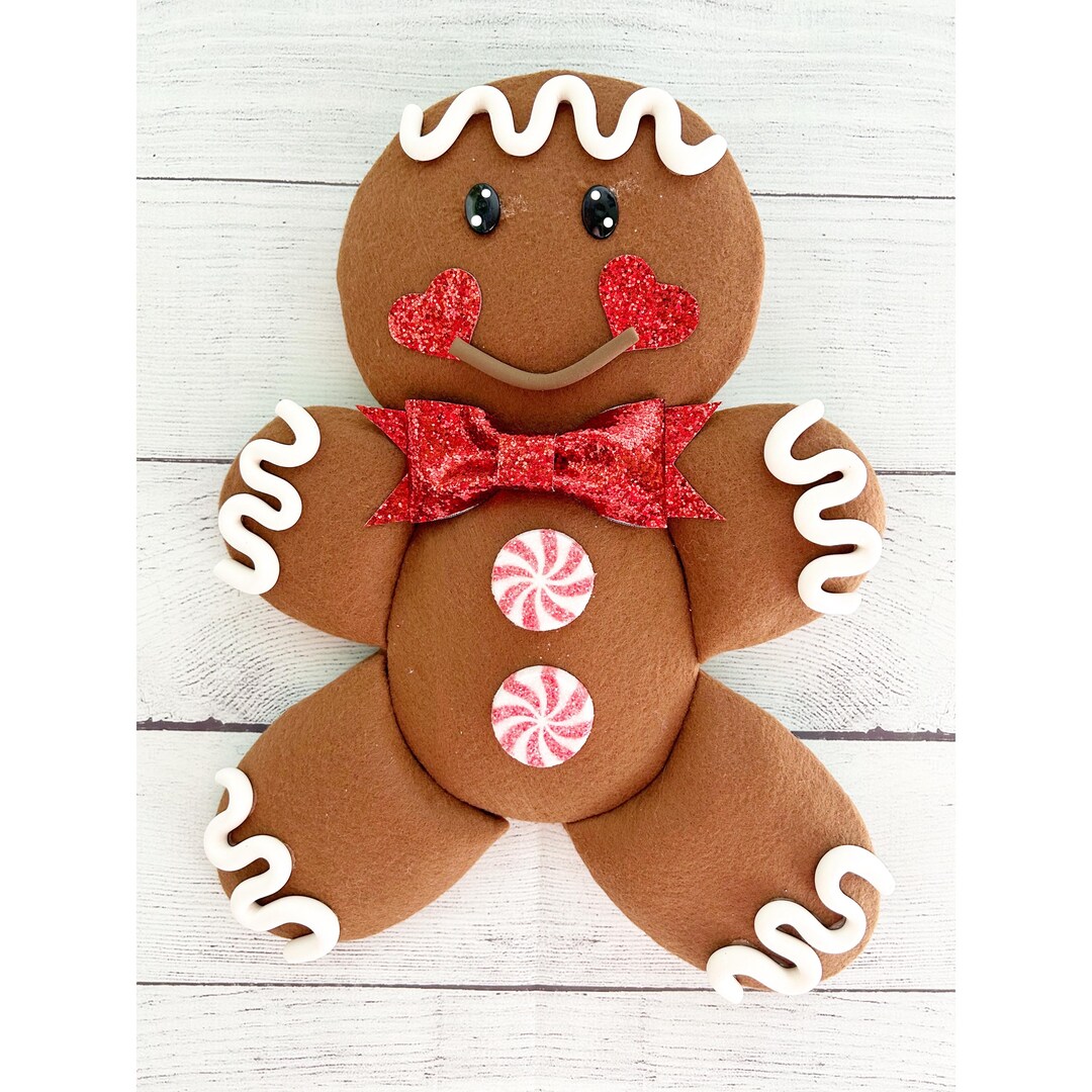 Christmas Gingerbread Cookie Door Décor, Gingerbread Wreath Attachment ...
