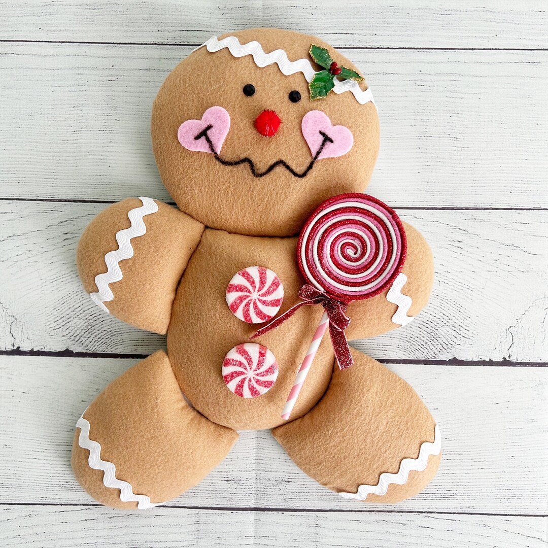 Christmas Gingerbread Cookie Door Décor, Gingerbread Wreath Attachment ...