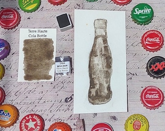 Indiana Terre Haute Cola Bottle Watercolor - TWC Landmark Series
