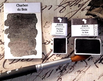 African Charbon de Bois Watercolor - Africa Wild Arts Series