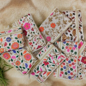 Bulk Indian Wedding Favors: Gotta Patti Clutch Pouches for Women - Unique Return Gifts for Mehndi Henna Sangeet