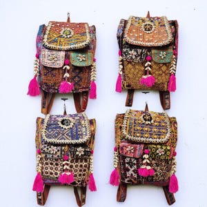 Handmade pure traditional antique work Backpack ,Bohemian Embroidered Banjara Backpack Vintage patchwork backpack , Boho Bag.