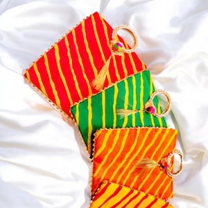 Handmade Embroidered Clutch: Beaded Fabric Gift Bag
