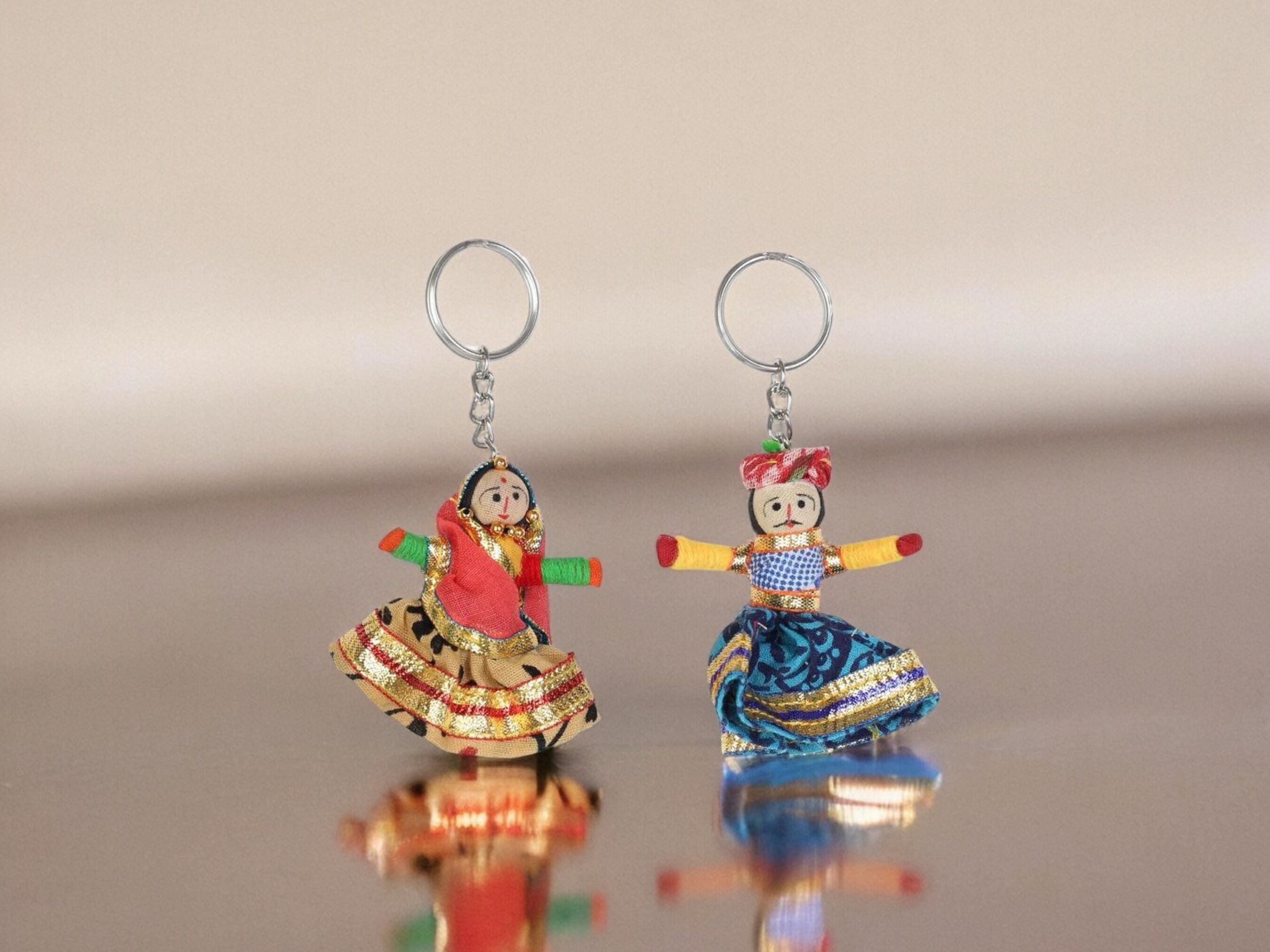 Puppet Keychains Indian Puppet Couple Keychain: Wedding Favor Souvenir - Etsy