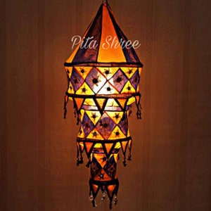 Decoratieve lantaarns Etnisch plafond Kroonluchter Woondecoratie Lampenkappen Stoffen lampen Kerst Traditionele lampen