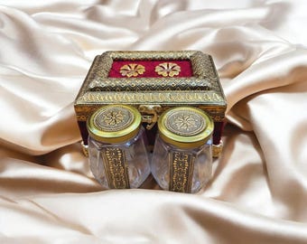 Wooden Dry Fruit Box with Jars, Indian Decorative Gift Box
