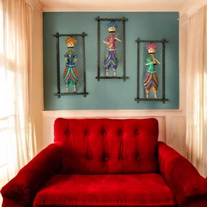 Indian Decorative Metal Musician Men Wall Art Décor, Traditional Wall Frame wall decoration showpiece  office decor  home decor