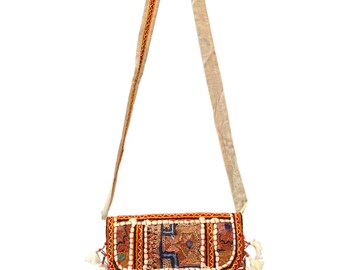 Borsa a tracolla 'Amie' piccola crochet con perle Donna, Bianco | Milano