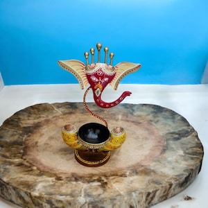 Ganesh Candle holder, Tealight for Home/Office, Living Room, Pooja Room Decorative Showpiece