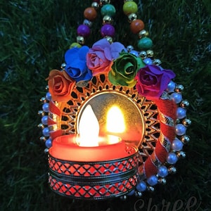 TeaLight Candle Holder for Home Decor Diwali gift Tea light candle Puppet candle festive decoration Christmas gift image 4