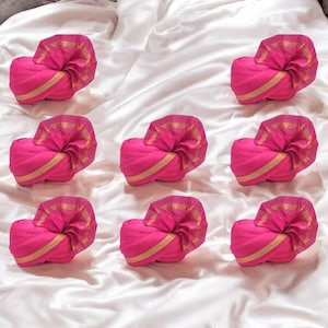 Baraati Turban Safa Unisex Turban/Safa Wedding Pagdi for Wedding Baraat, Rajasthani ,Wedding Wear Pagdi, Navratri Garba Baraat (Magenta)