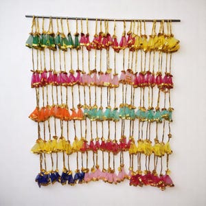 Colorful Tassel Gota Flower String: Indian Party Decor