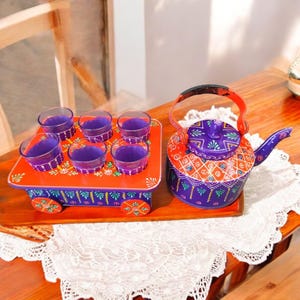 インドのティーポット Amazon.com | India Meets India Handicraft Ceramic Teapot