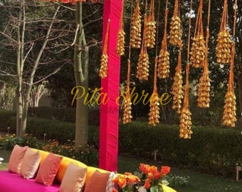 Gota Lace Garland Gota Garland Indian Wedding Decor Mehndi Decor Haldi Decoration Gota Decor Gota Patti Lace Diwali Decoration