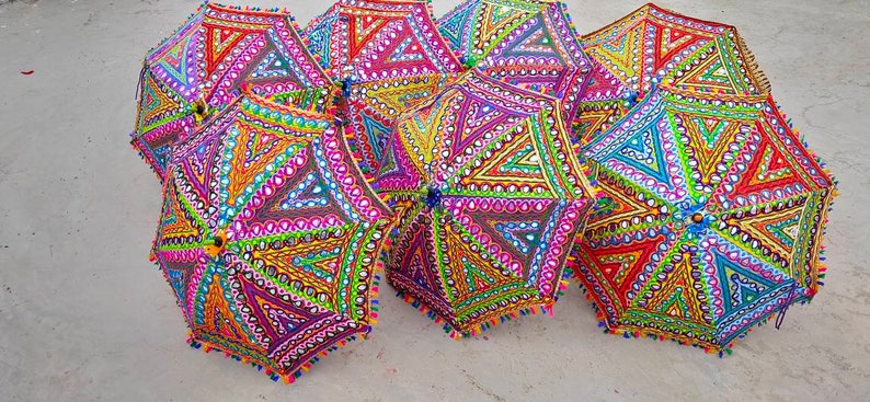 Indian Decor Mehndi Decor Mehendi Decor Umbrella Decor Decorative Umbrella Indian Home Decor Indian Wedding Decor Indian Umbrella Set of 20 Pieces