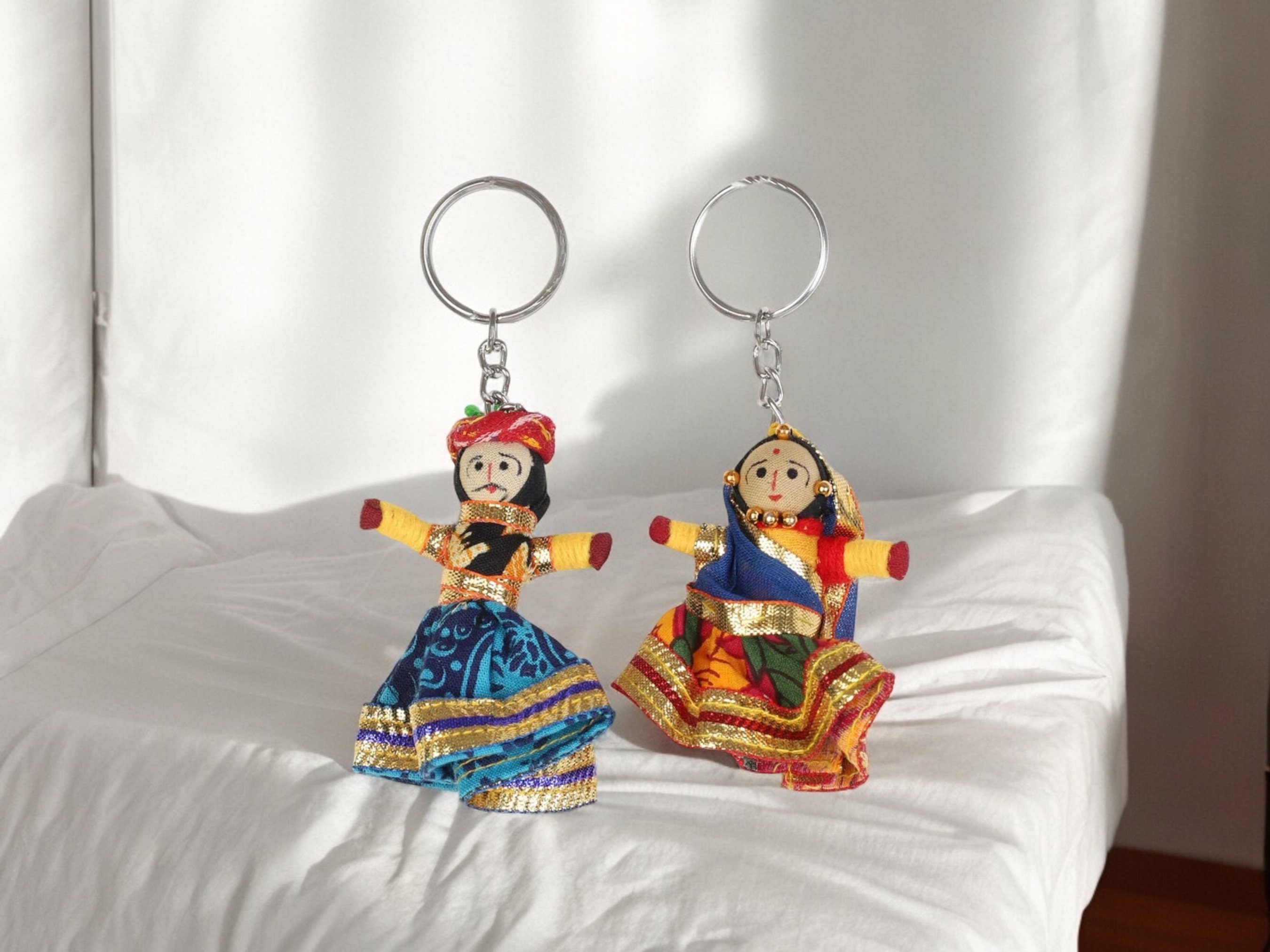 Puppet Keychains Indian Puppet Couple Keychain: Wedding Favor Souvenir - Etsy