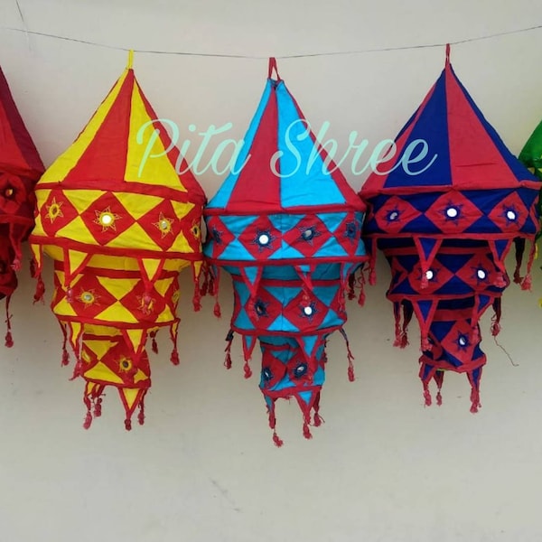 Decorative Lanterns Ethnic Ceiling Chandelier Home Decor Lampshades, Fabric Lamps Christmas Traditional lamps