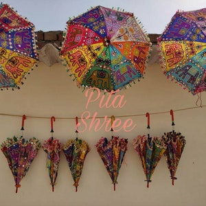 Indian Decor Haldi Decoration Umbrella Decor Elephant Umbrella Indian Wedding Decor Indian Umbrella Decorative Umbrella Mehndi Decor