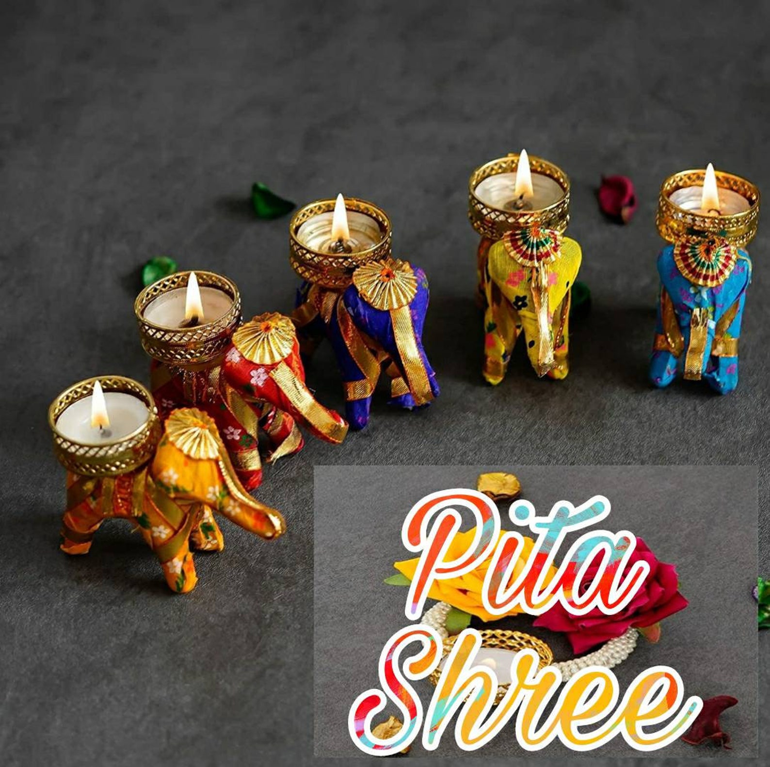 Elephant Tealight Candle Holder: Indian Wedding Diwali Decor - Etsy