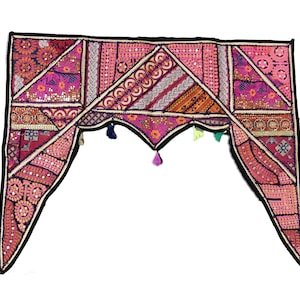 Indian Patchwork Toran Door Hanging Decor Indian Tapestry Door Toran Indian Wall Hanging Ethnic Tapestry Embroidered Wall Art Indian Toran