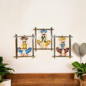 Rajasthani Musician Man Wall frame, Wall Decor Art Sculpture, Home Decor For Living Room/Bedroom/Dining Hall/Office/Hotels Decor