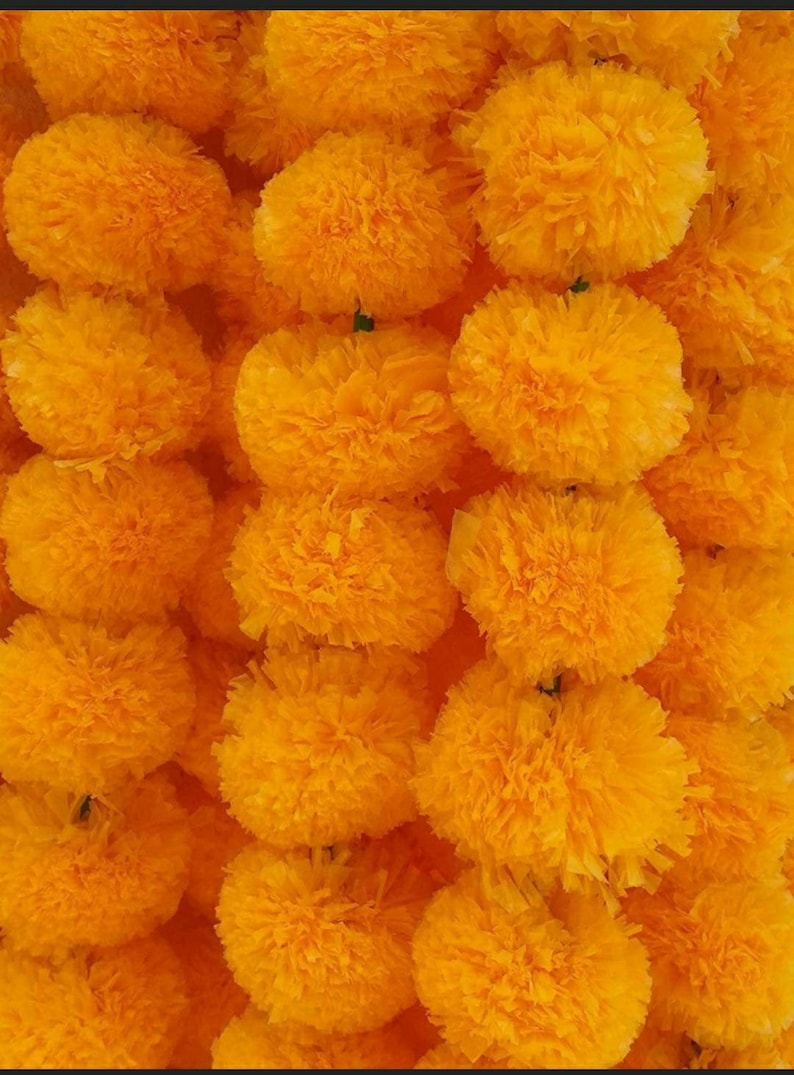 Free Shipping 50 Wholesale Artificial Marigold Flower Garland Etsy