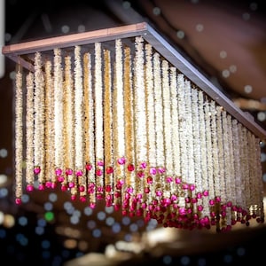 3ft Gajra Jasmine Flower Garland with Louts Buds Hanging for Indian wedding decoration ,Temple Decoration,Stage Decoration Haldi Decor