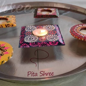 Diwali Decoration Floating Tea Light Candle Holder for Home Decor Diwali gift Tea light candle Puppet candle festive decoration Indian decor