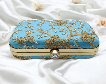 Embroidered Silk Clutch Bag: Indian Wedding Party Handbag - Etsy Embroidered Silk Clutch Bag: Indian Wedding Party Handbag - Etsy