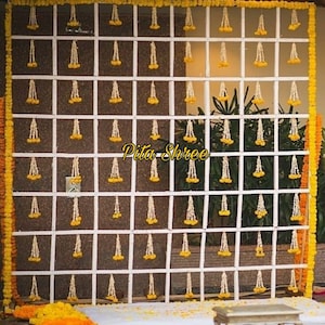 Indian Wedding Decor Mehndi Decor Pooja Decor Haldi Decoration Sangeet Decor Marigold Garland Pooja Backdrop Mehndi Backdrop