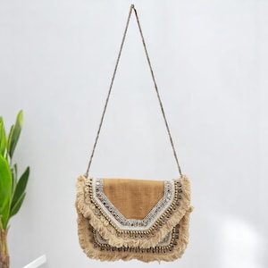 Bolso bandolera bohemio con cuentas, bolso de mano floral, bolso de mano con cuentas, bolso de cuentas de verano, bolso de mano para fiestas, regalo de cumpleaños