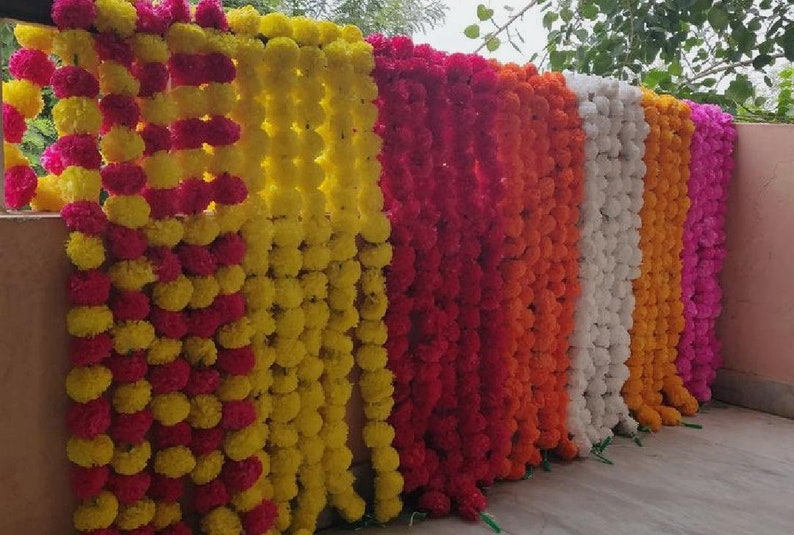 Free Shipping 50 Wholesale Artificial Marigold Flower Garland Etsy