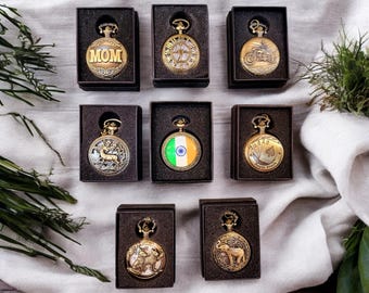 Vintage Pocket Watch Keychain, Retro Charm, Collectible Mini Watch