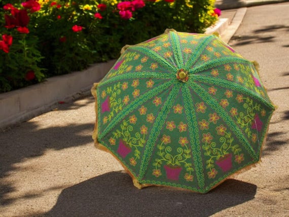 floral outdoor umbrella