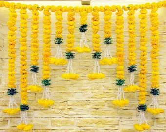 5Ft Marigold Flower Toran: Indian Diwali Door Garland