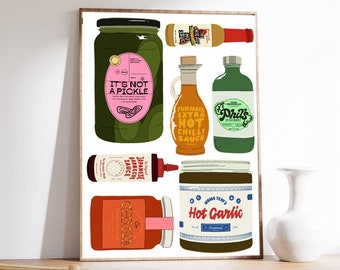 Hete en pittige kruiderijprint | Keuken afdrukken