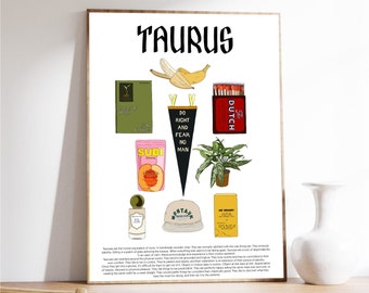 Stier-Druck | Sternzeichen-Druck | Schmuckstück-Druck | Stier-Poster