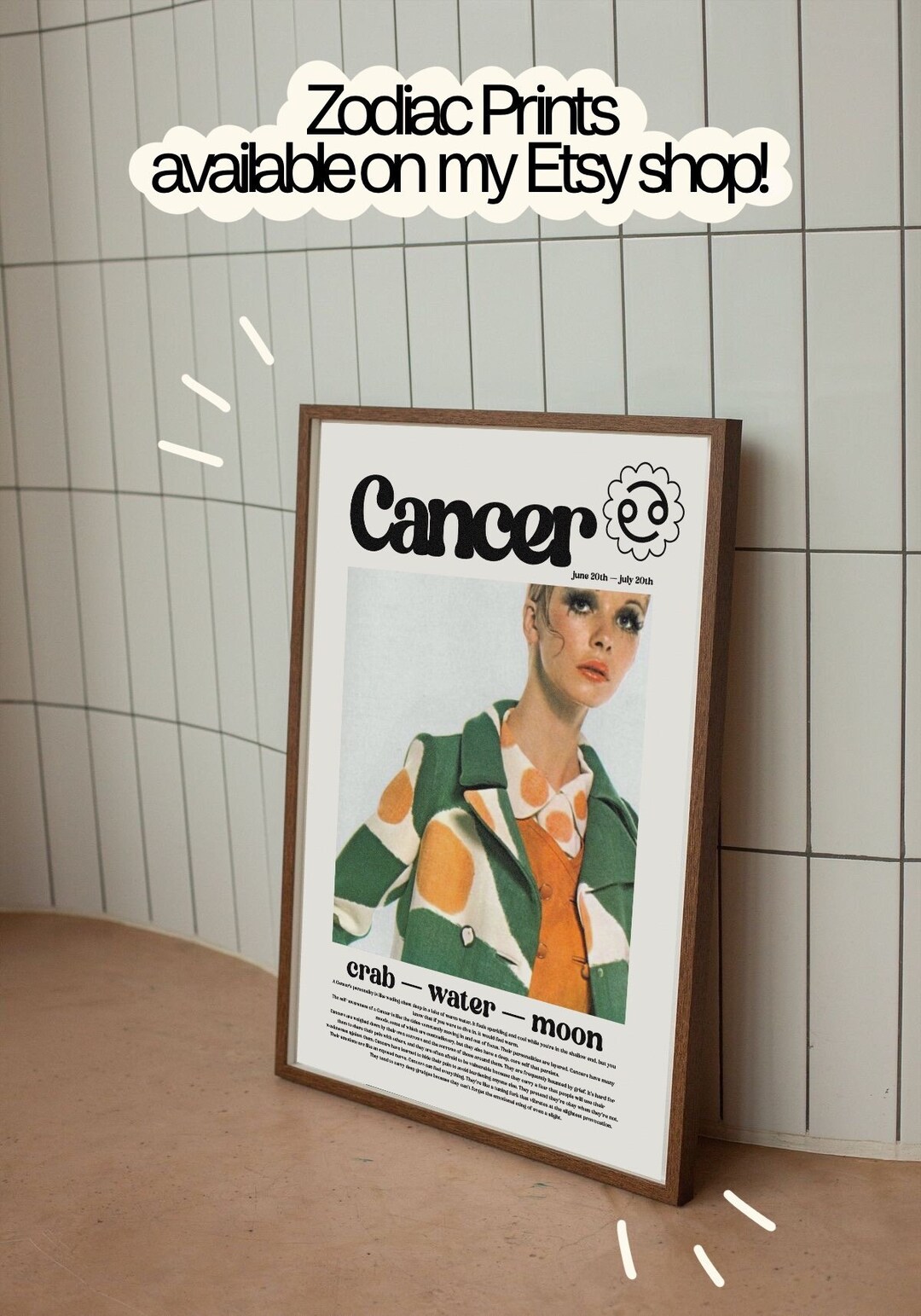 Cancer Pinterest Cancer Zodiac Print | Cancer Poster | Zodiac Aesthetic - Etsy