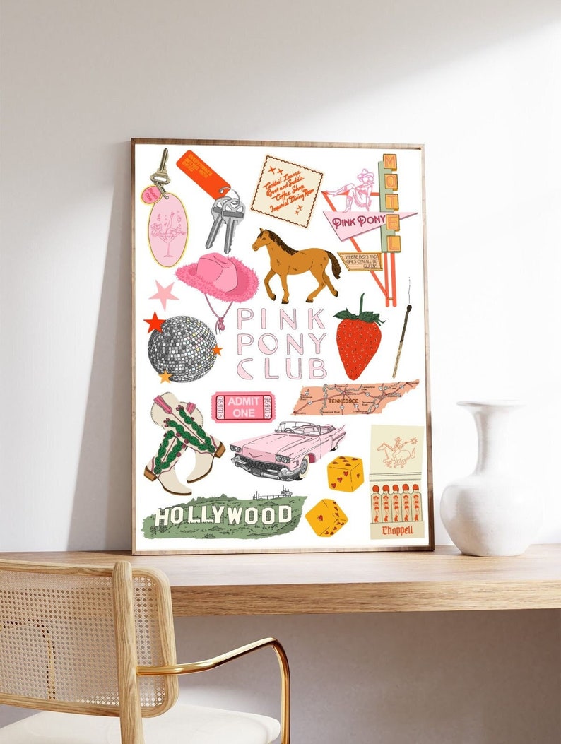 Pink Pony Club Print Chappell Roan Print Pink Pony Club Poster Etsy