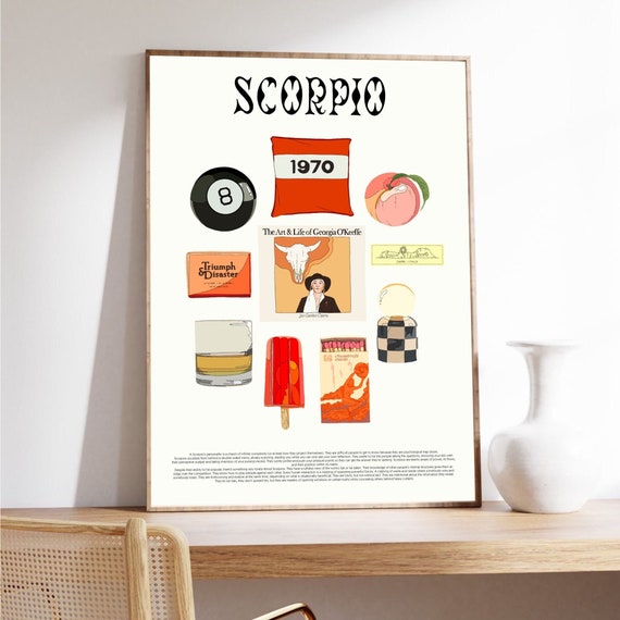 Scorpio Trinket Print | Scorpio Poster | Zodiac Print