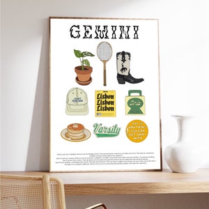 Gemini Trinket Print | Gemini Poster | Gemini Gift