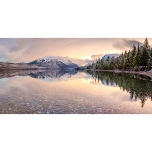 Mcdonald Lake Wall Photo Print, Metal Prints, Nature Photography Prints, Large Wall Art, Glacier National Park, Montana Canvas Wrap