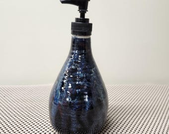 Dispenser per sapone liquido o lozione in ceramica con smalto Galaxy - 450 ml