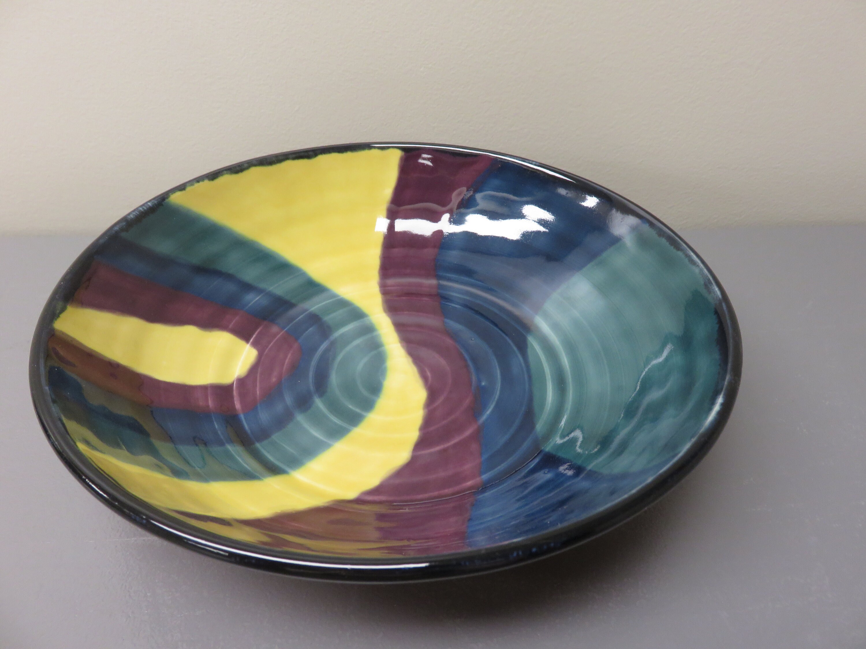 Multi Colored Pasta Bowls Set of 2 Etsy