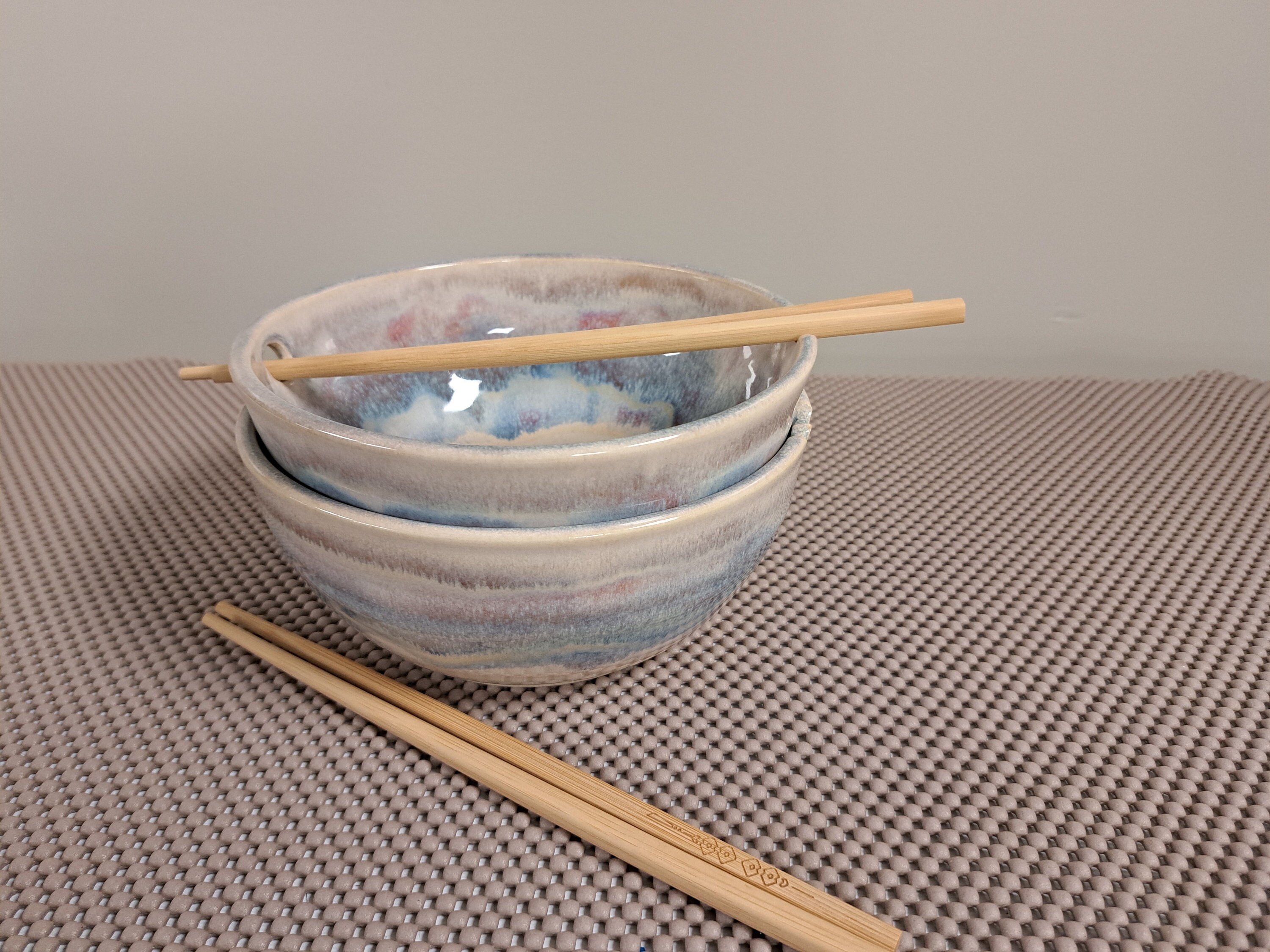 Ceramic Floral Noodle Bowl & Lunch Box